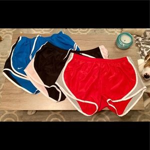 3 pairs of running shorts - one Nike two soffe